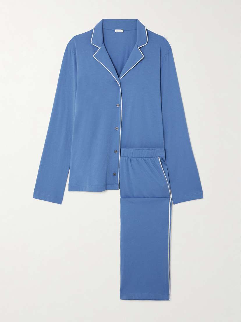 Skin + Net Sustain Cayla Organic Pima Cotton-jersey Pajama Set