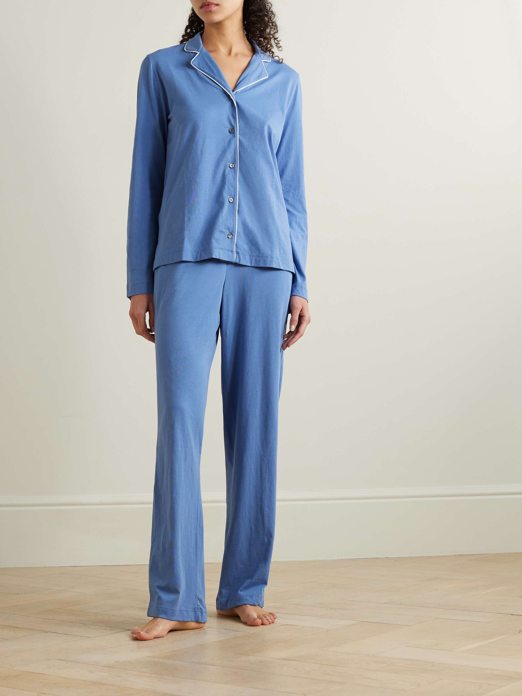 Classic Pima-Cotton-Jersey Pajama Set