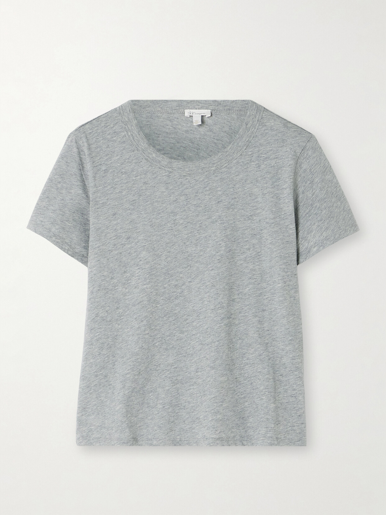 Skin - + Net Sustain Cait Organic Pima Cotton-jersey T-shirt - Gray