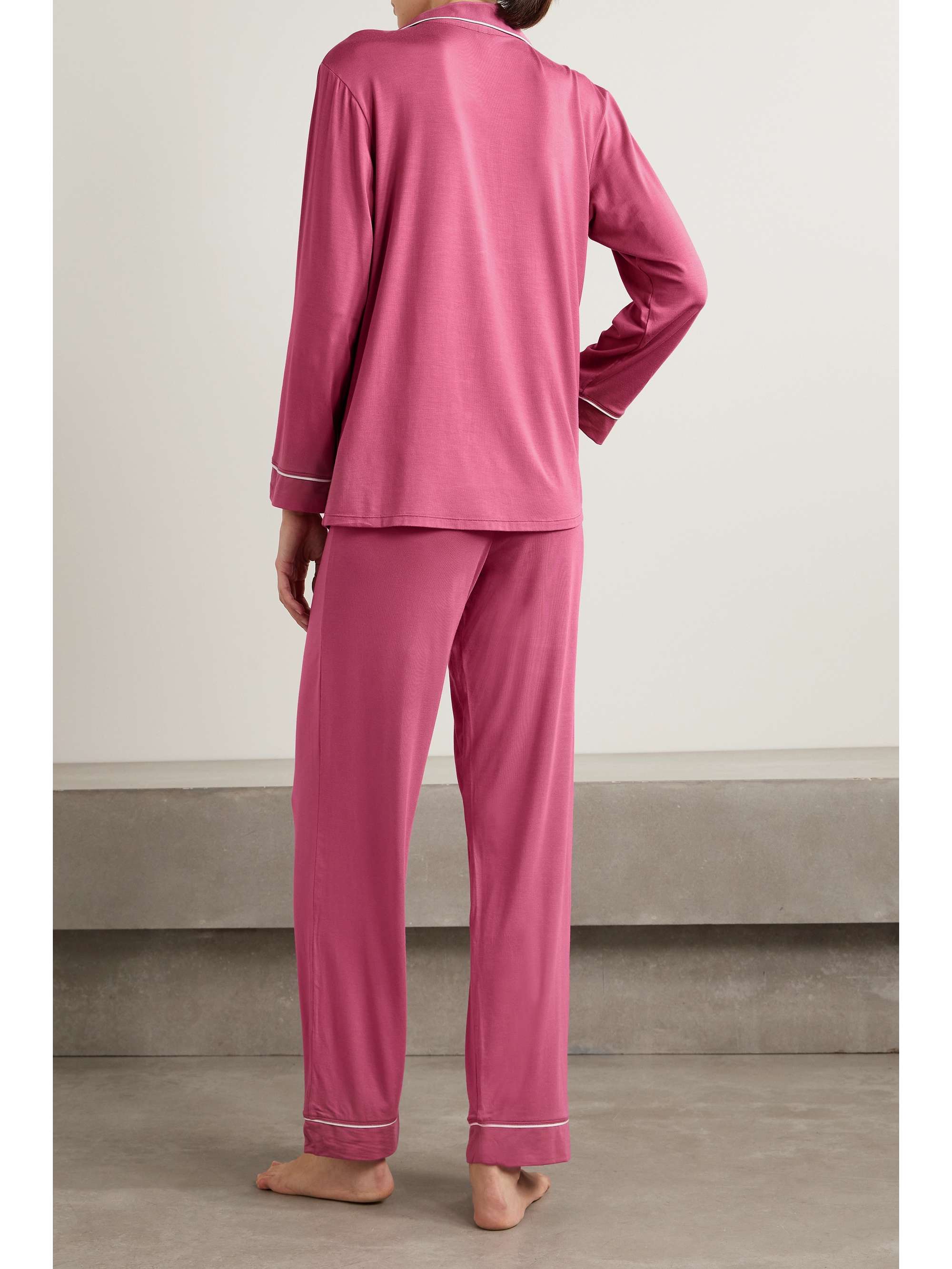 EBERJEY Gisele piped stretchTENCEL™ Modal pajama set NETAPORTER