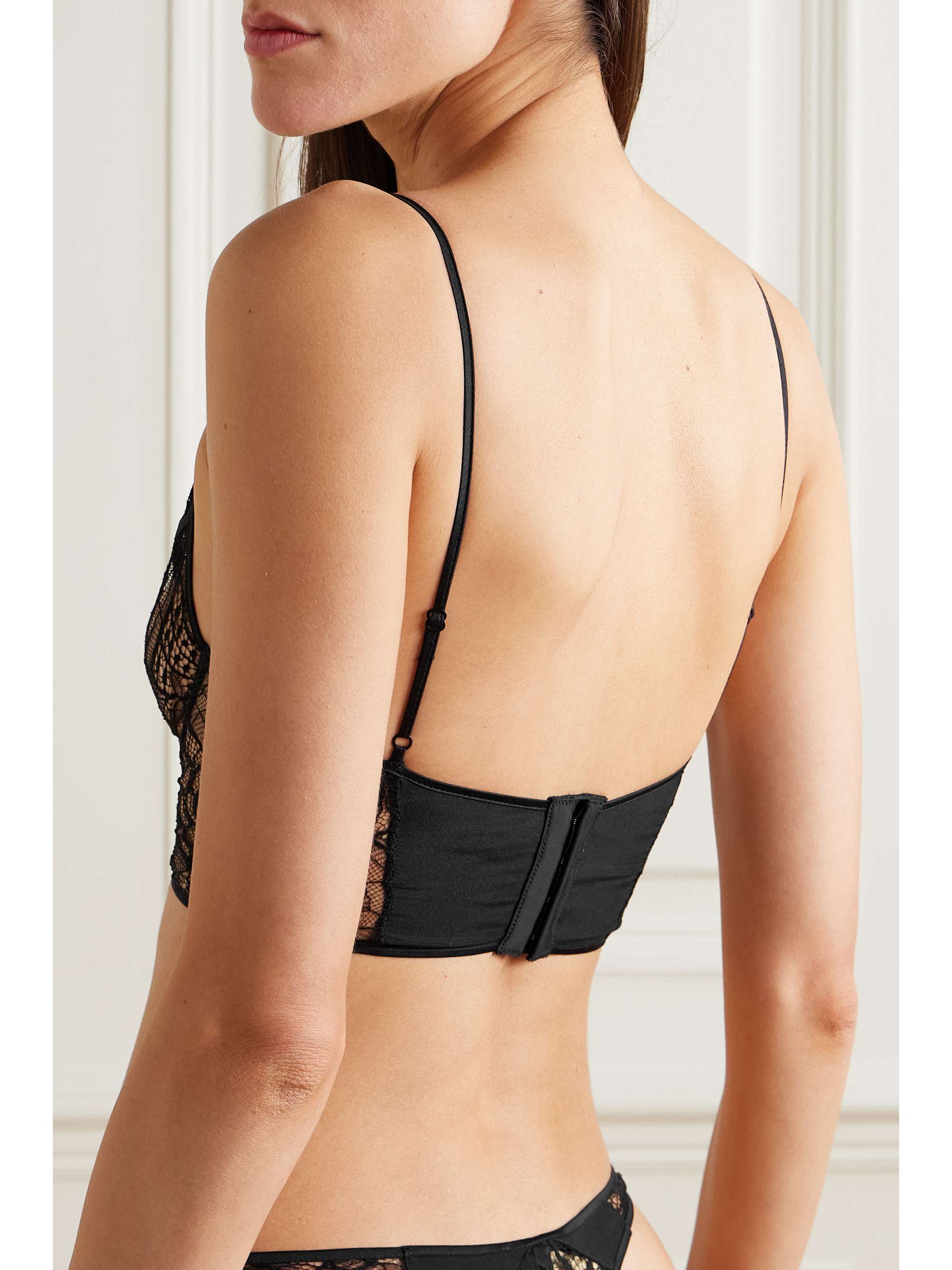 KIKI DE MONTPARNASSE Coquette lace underwired soft-cup balconette bra