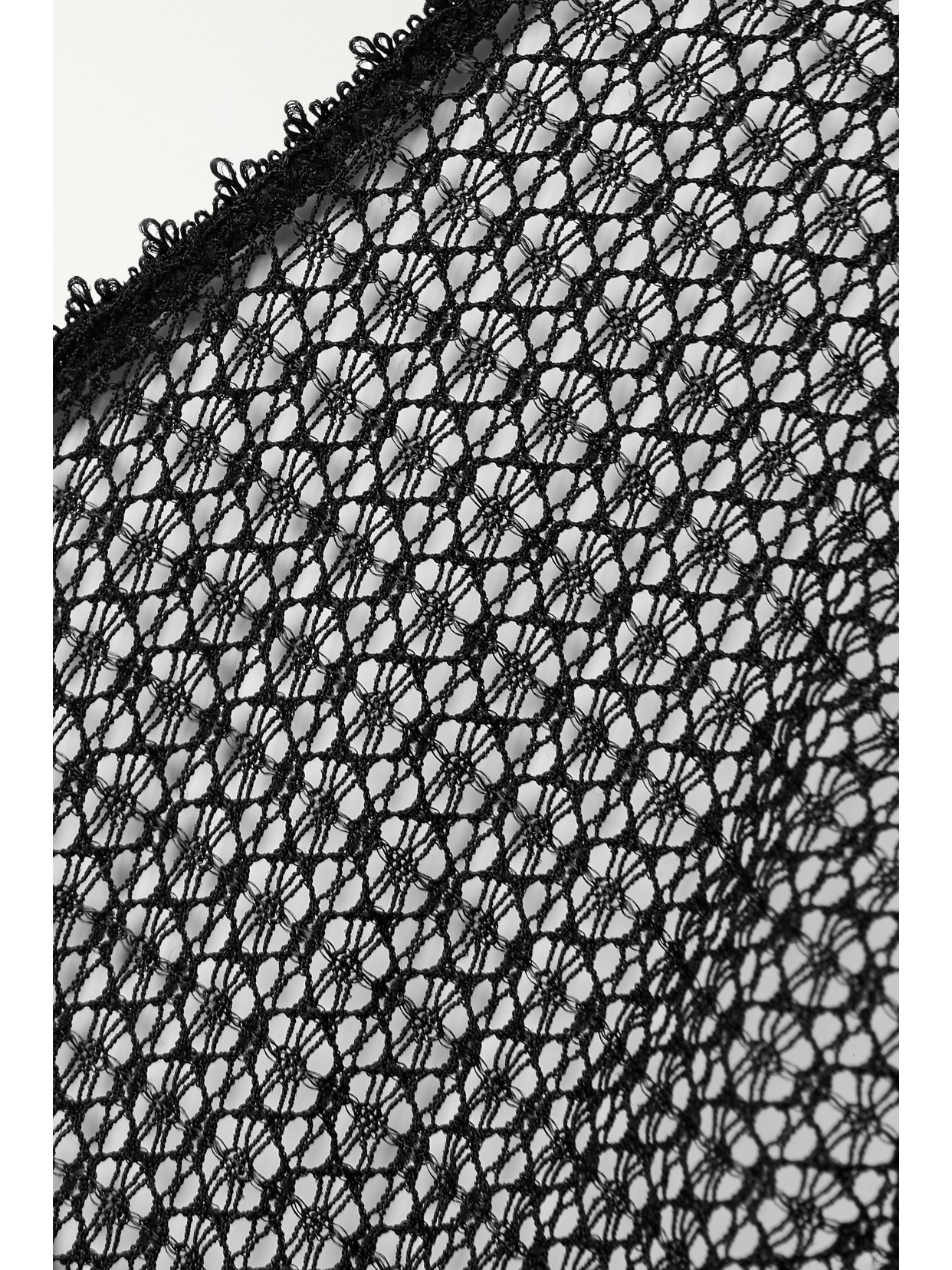 Kiki De Montparnasse Paneled Crochet And Mesh Underwired Bodysuit In Black