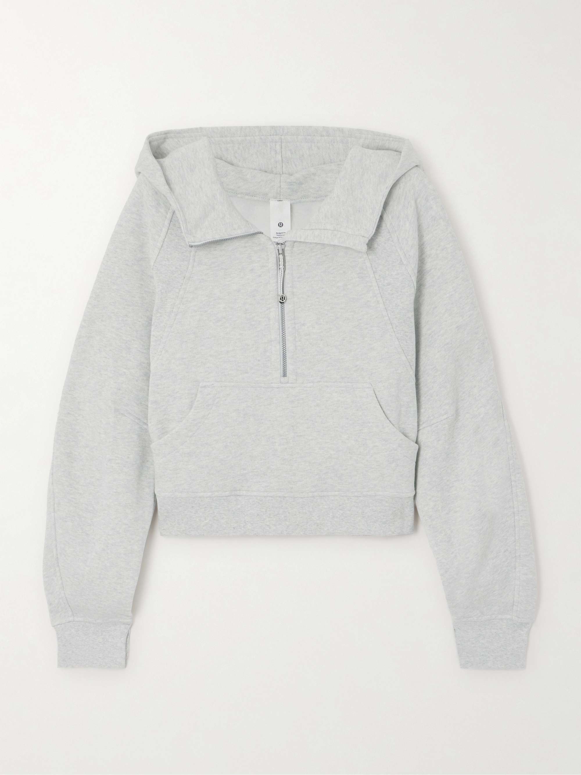 LULULEMON Scuba half-zip cotton-blend jersey hoodie