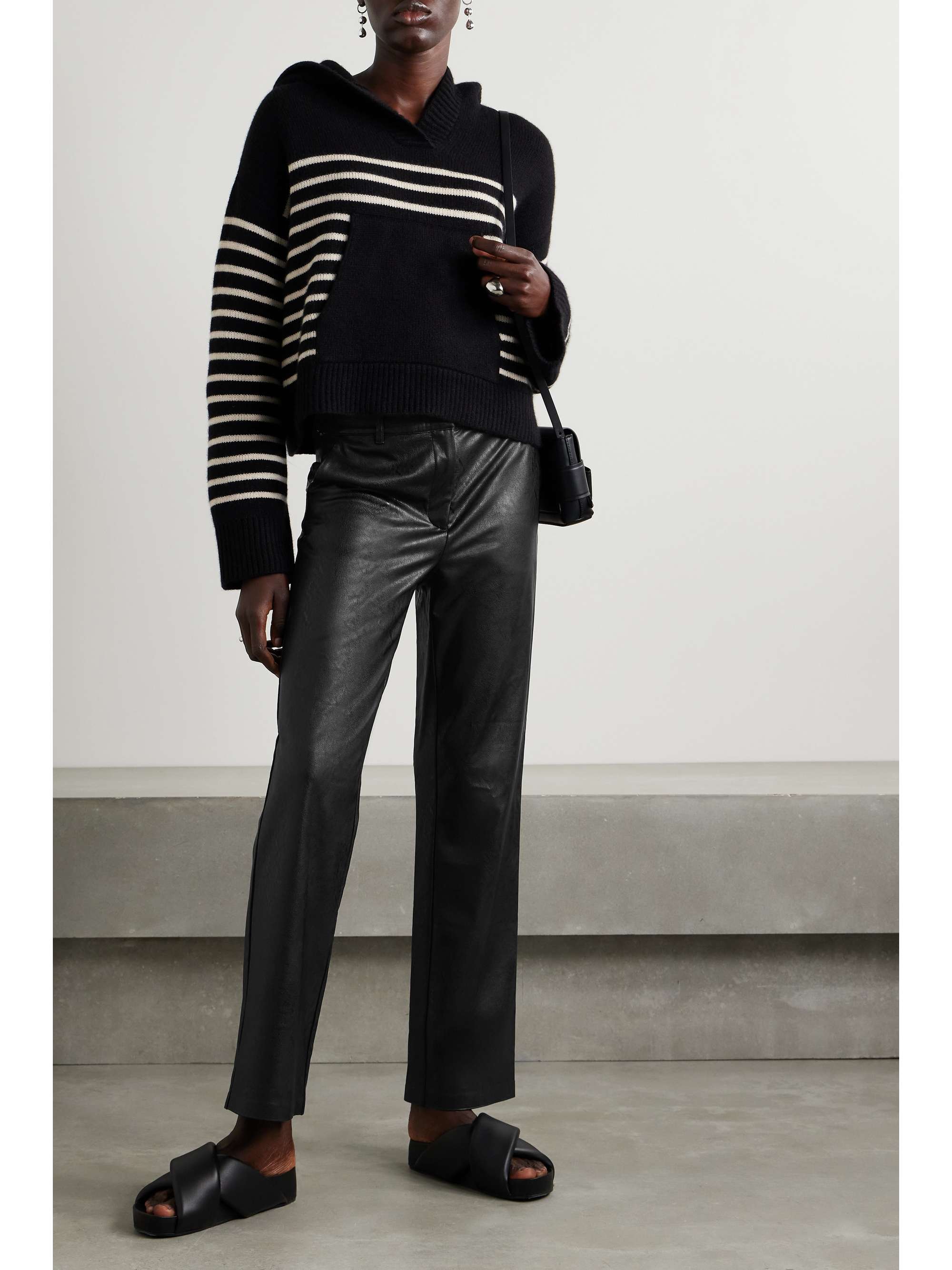 COMMANDO Faux stretch-leather straight-leg pants | NET-A-PORTER