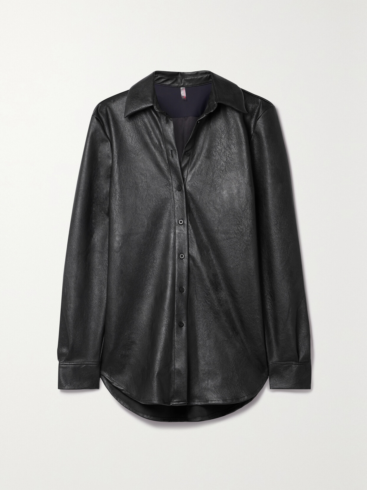 Commando Faux Leather Shirt - Black