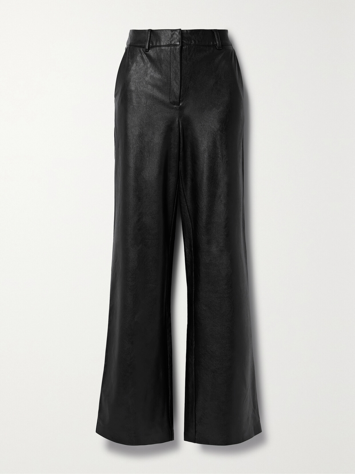 Commando - Faux Leather Wide-leg Pants - Black