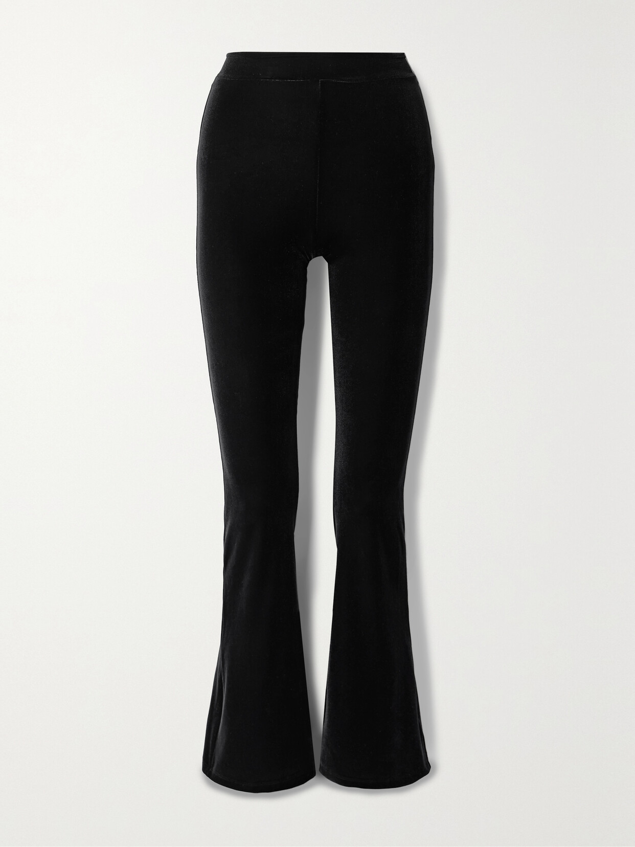 Commando Flared Stretch-velvet Leggings - Black