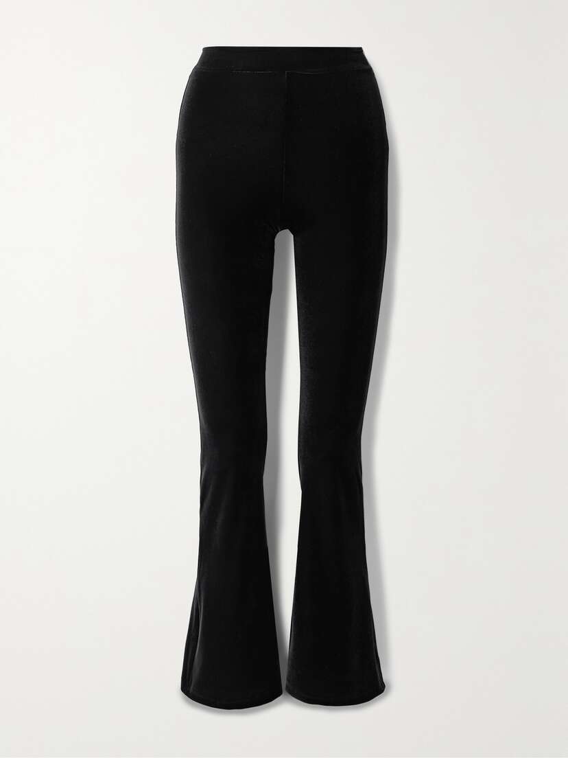 Commando Flared Stretch-velvet Leggings