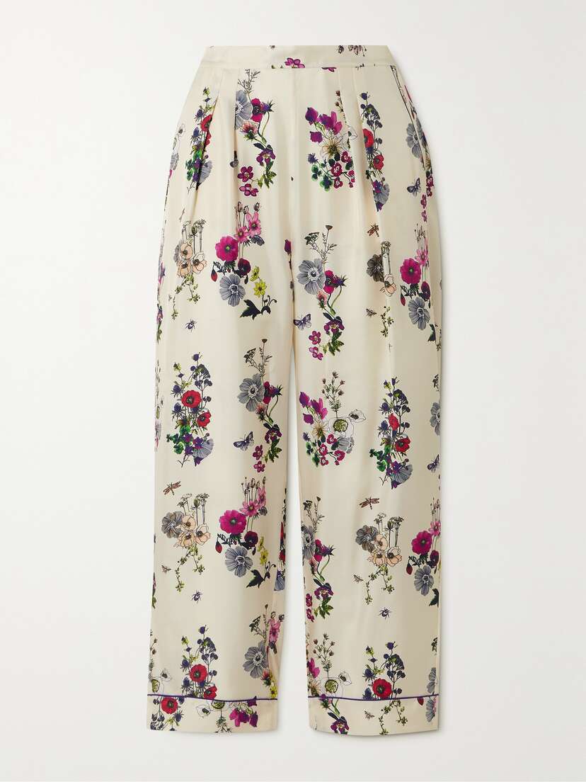 Eres Herbier Camomille Floral-print Silk-twill Pyjama Pants