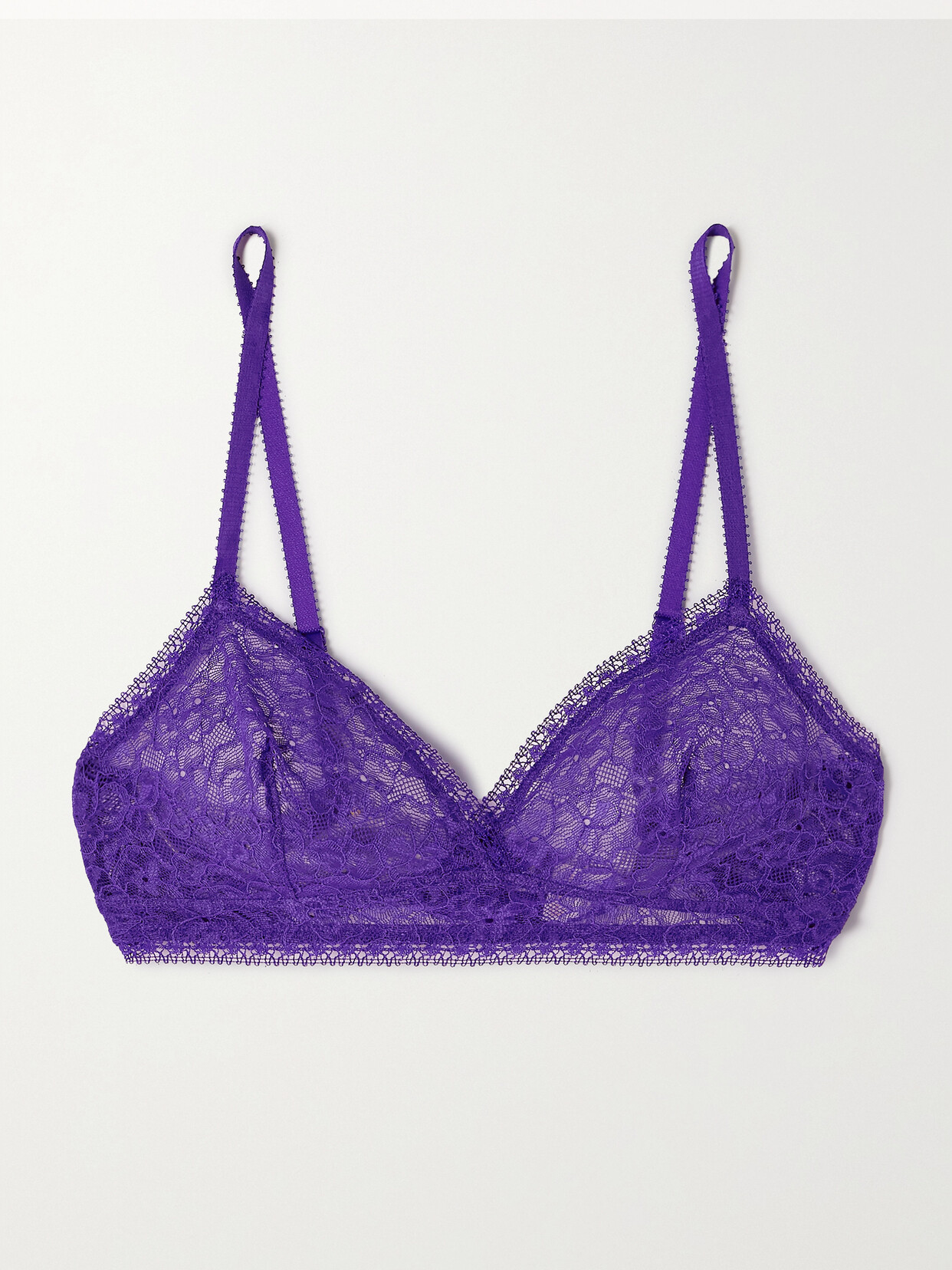 Eres - Pensees Douce Stretch-lace Soft-cup Triangle Bra - Purple