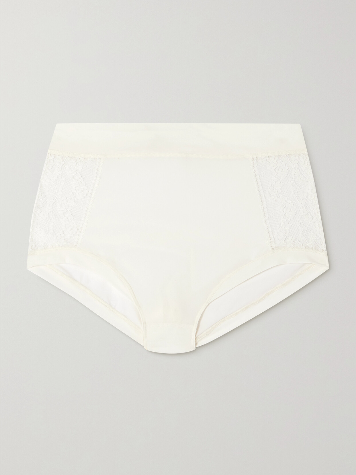 Eres Flore Verveine Lace-trimmed Stretch-jersey Briefs - White
