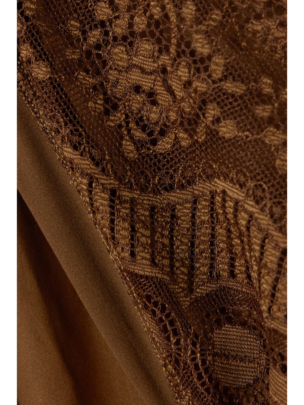 Eres Flore Glycine Lace And Stretch-jersey Briefs In Brown