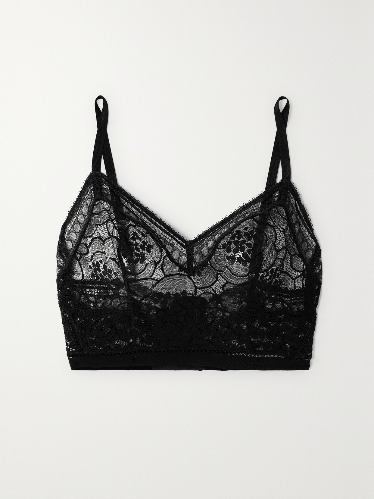 Eres Reveillon Fantaisie Stretch-lace Soft-cup Bra In Black