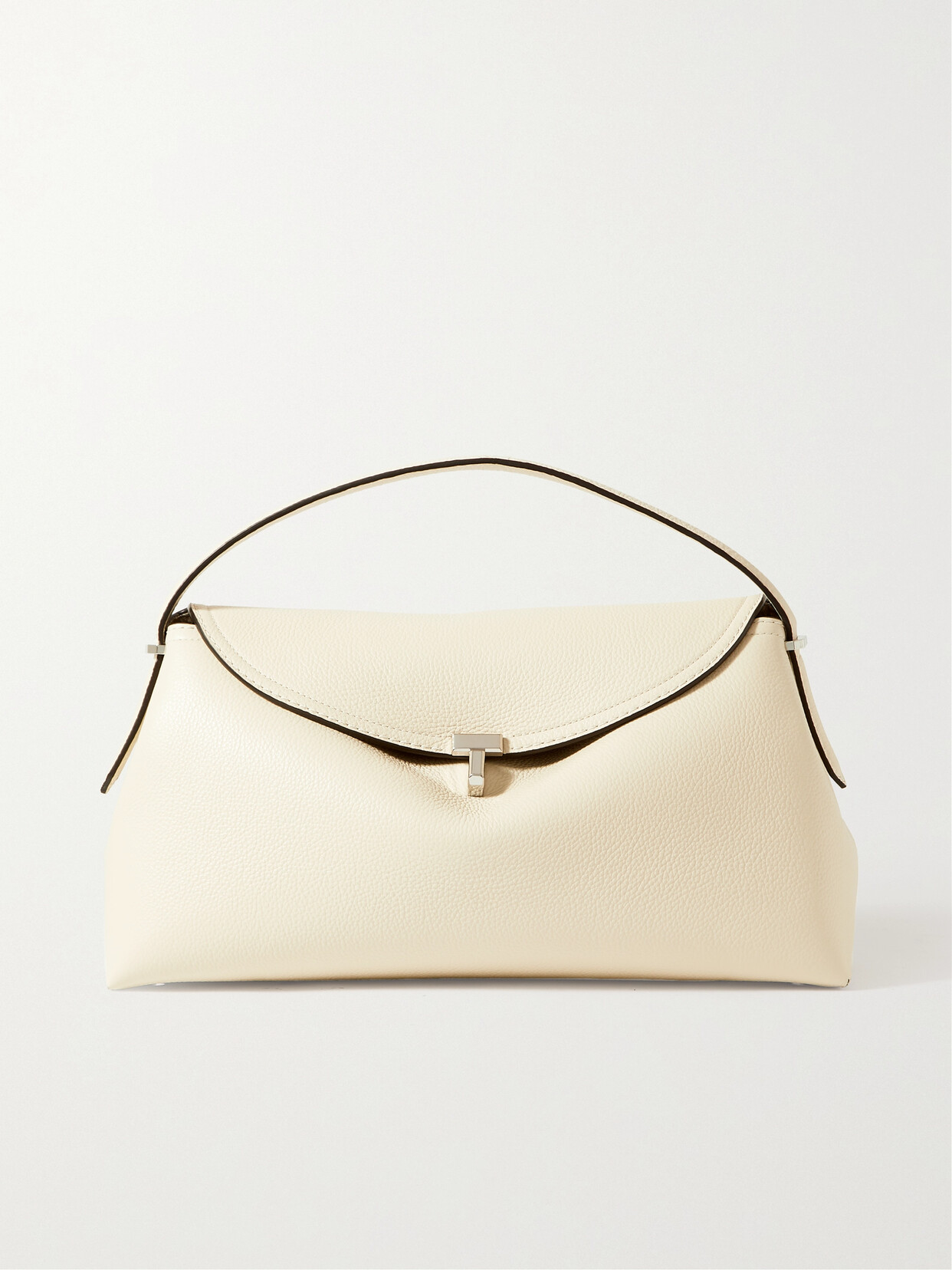 TOTEME - T-lock Textured-leather Shoulder Bag - Off-white