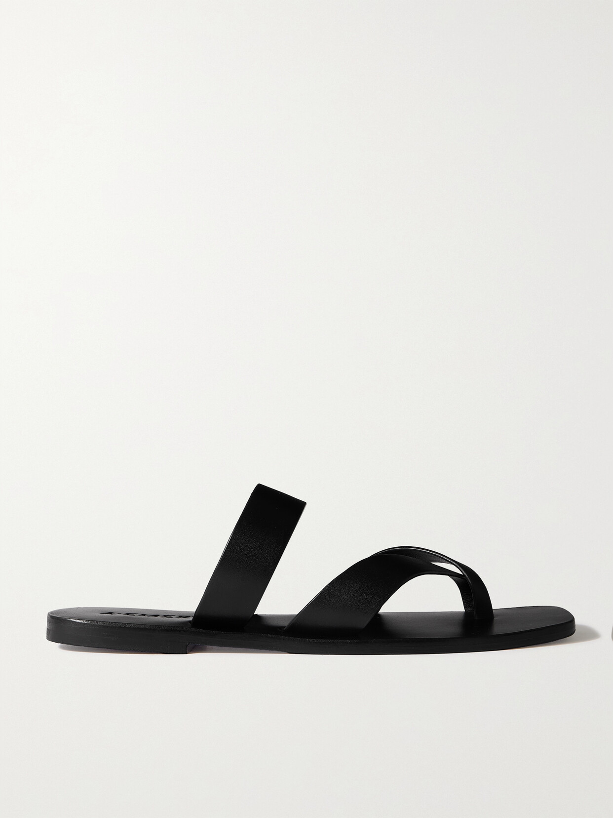 A.emery Carter Leather Slides In Black
