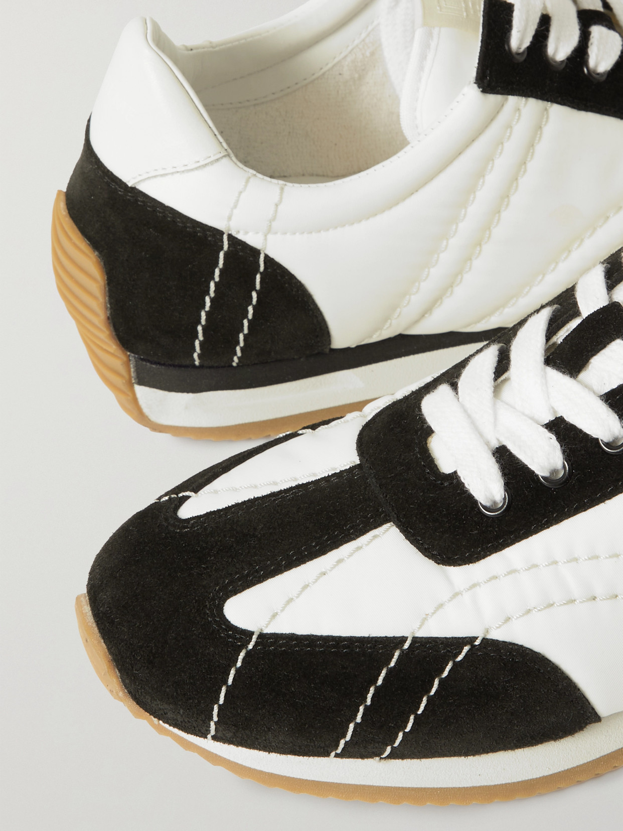 The Sport Leather-Trimmed Suede And Sneakers