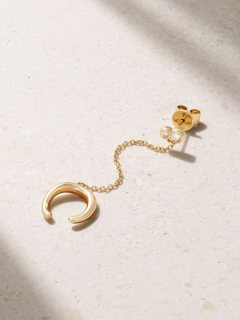 Kimaï 18-karat Recycled Gold Laboratory-grown Diamond Single Earring