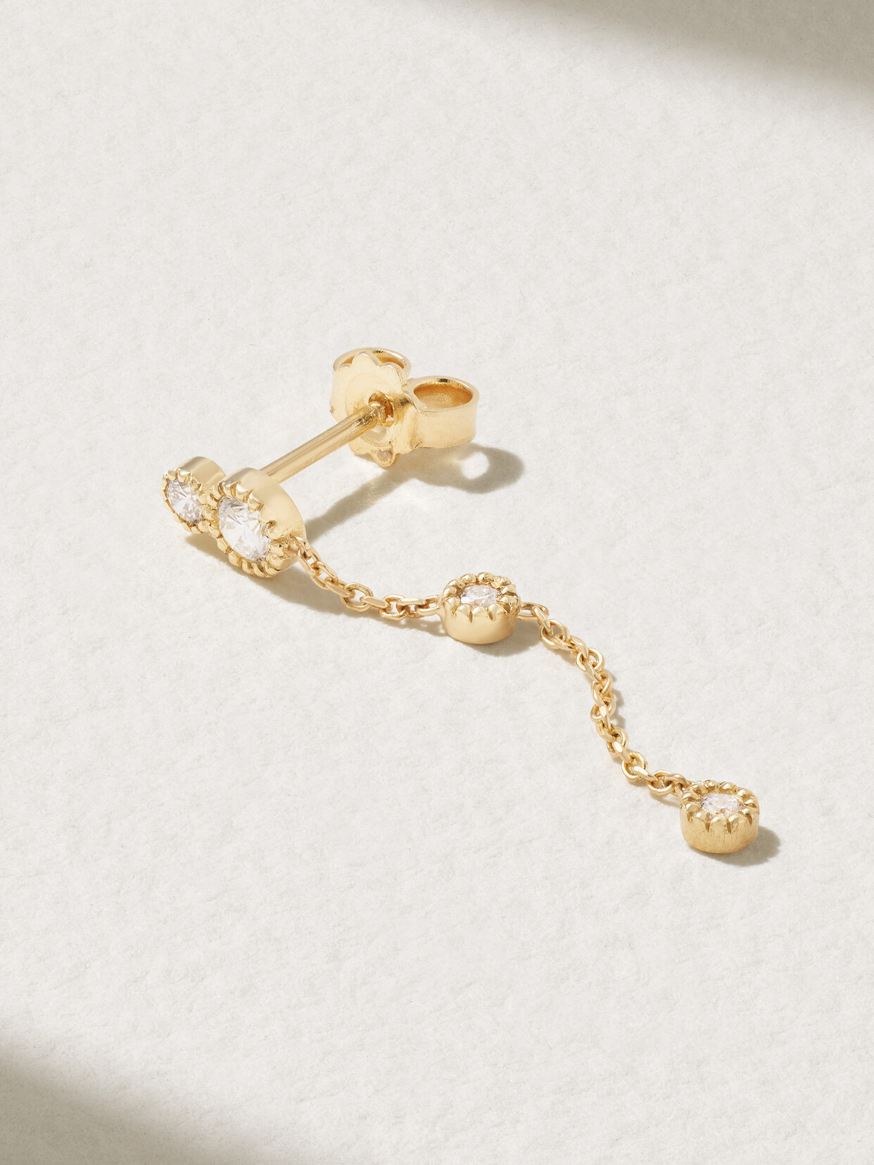 Kimaï - Bloom Mini 18-karat Recycled Gold Laboratory-grown Diamond Single Earring - One size