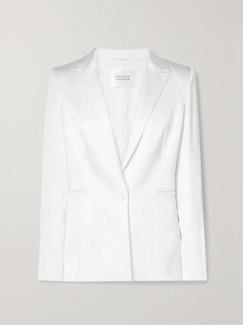 Galvan Sculpted Satin Blazer