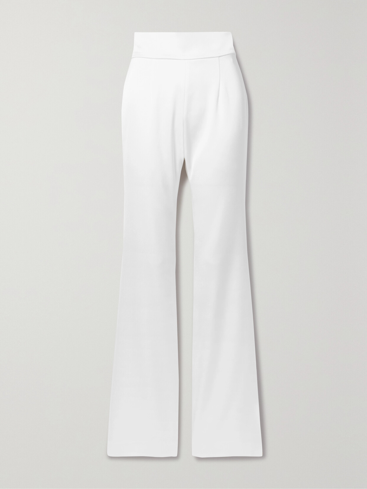 Galvan Satin Flared Pants In White