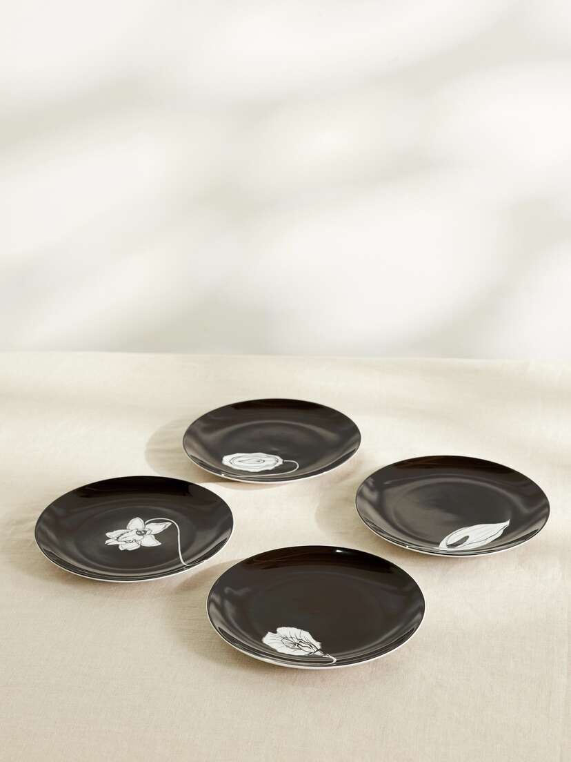 Anissa Kermiche Forniplates Set Of Four 21 Cm Porcelain Plates