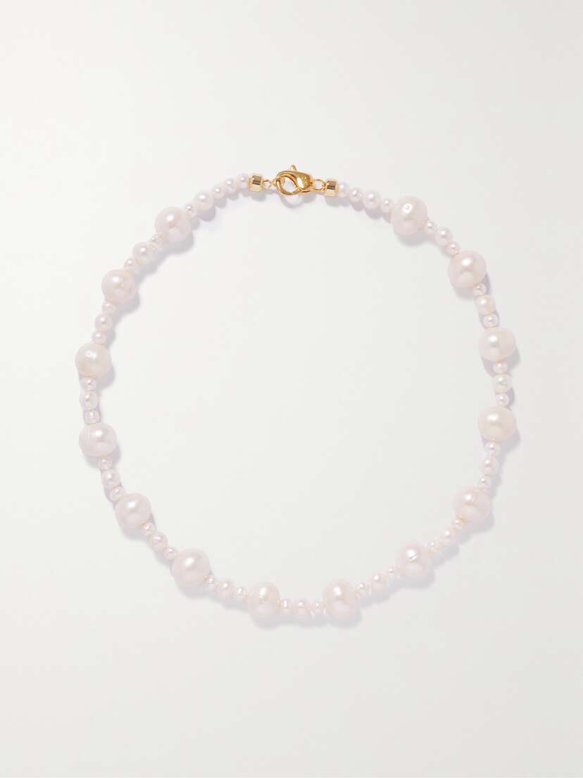 Martha Calvo Maeve -plated Pearl Necklace