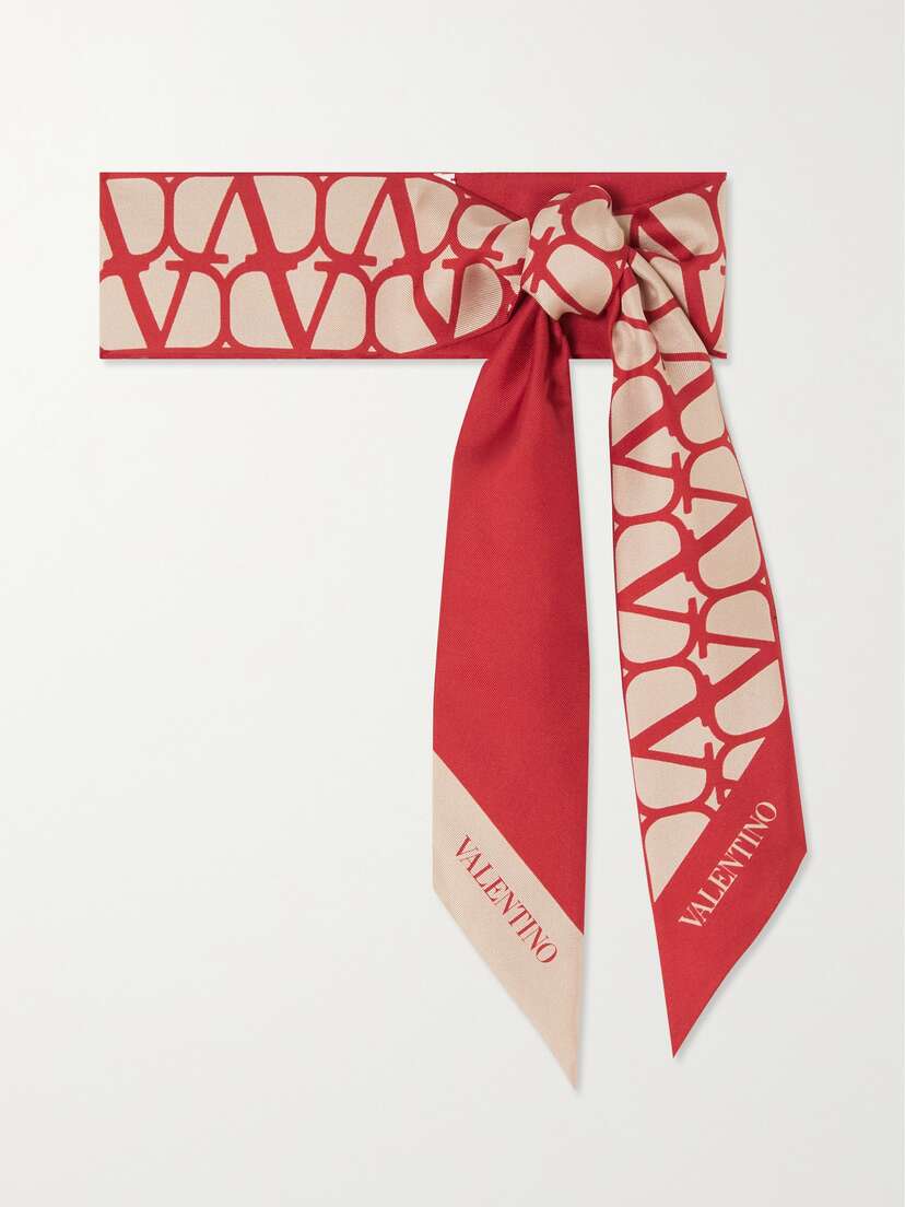 Valentino Garavani Printed Silk-twill Scarf
