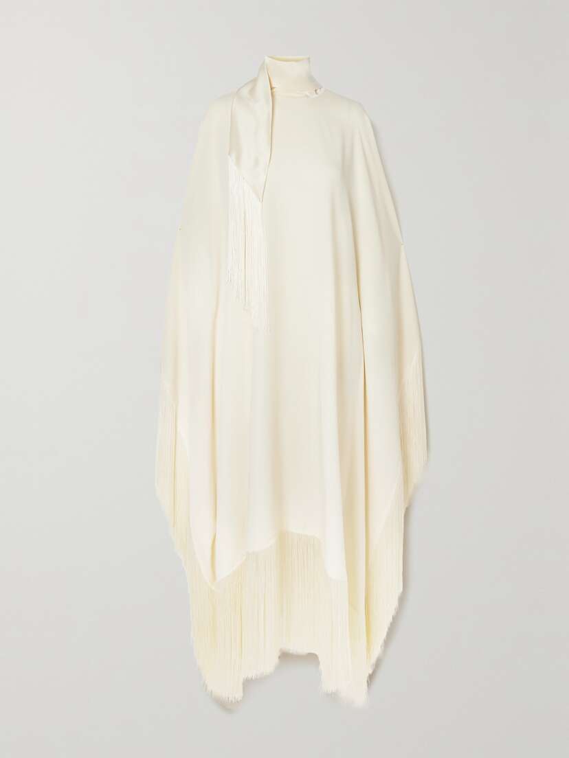Taller Marmo + Net Sustain Mrs Ross Fringed Crepe Kaftan