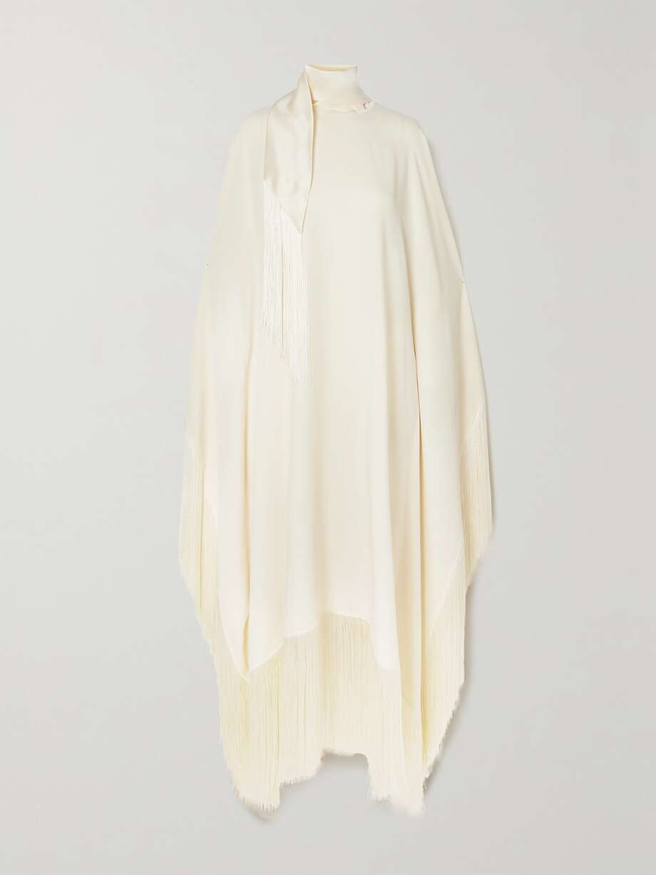 + net sustain mrs ross fringed crepe kaftan