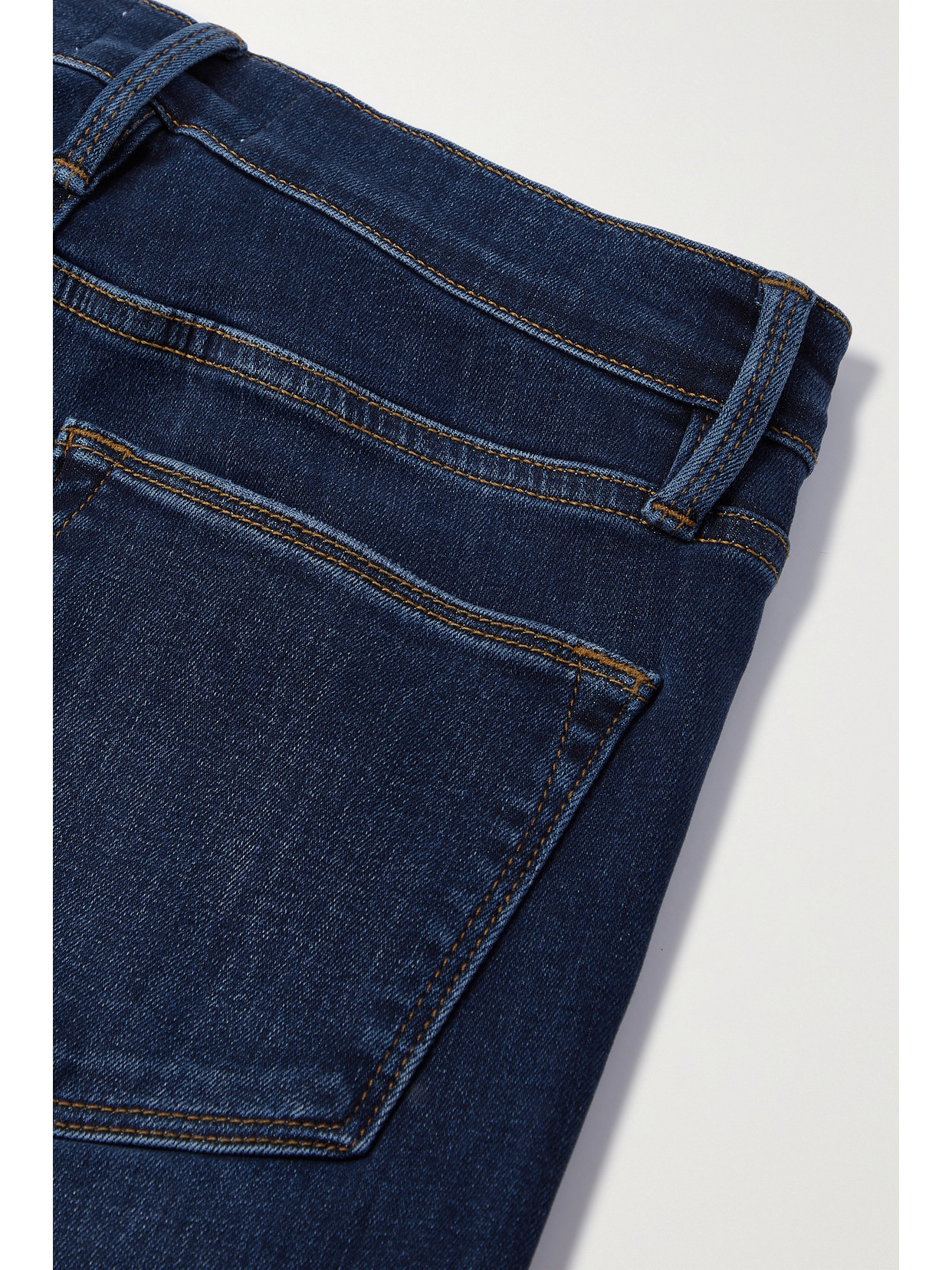 Shop Frame Le High Cropped Straight-leg Jeans In Blue