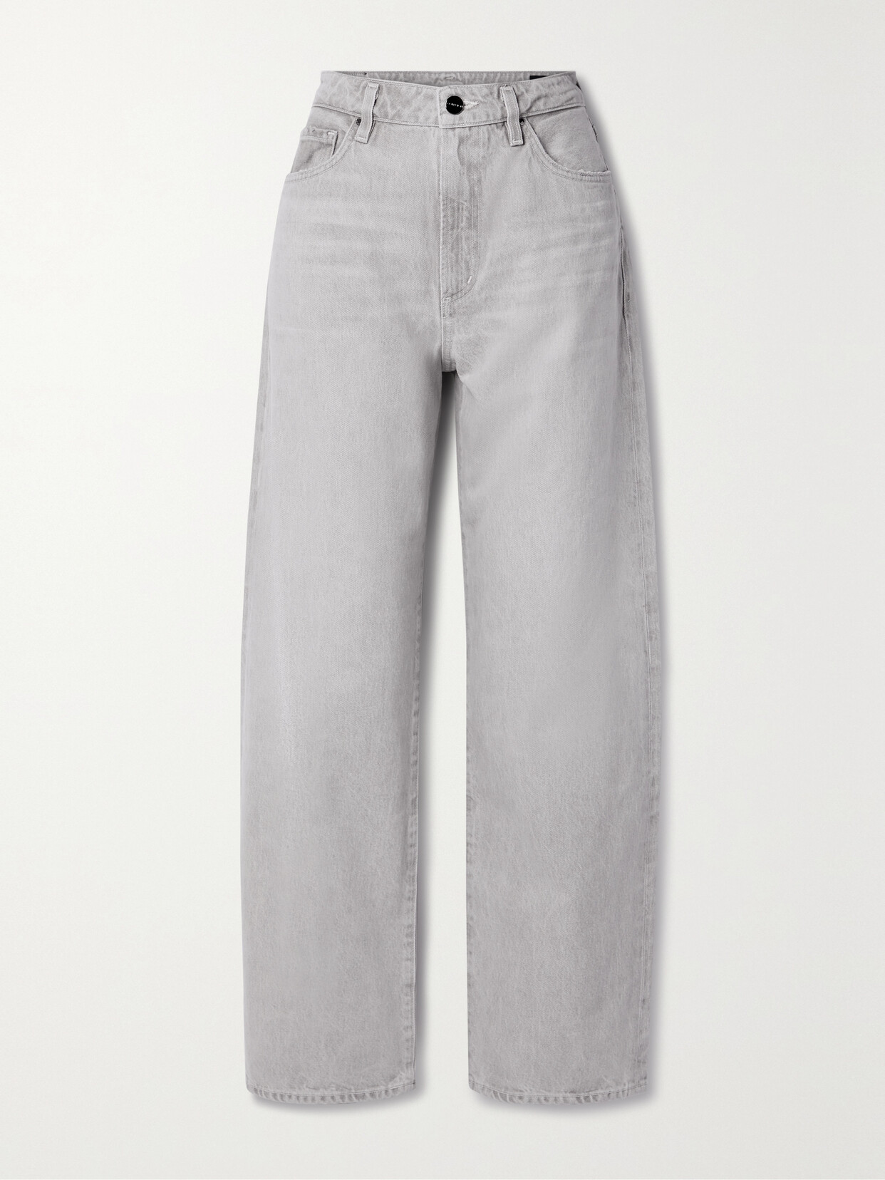 Goldsign The Idris High-rise Straight-leg Organic Jeans In Gray