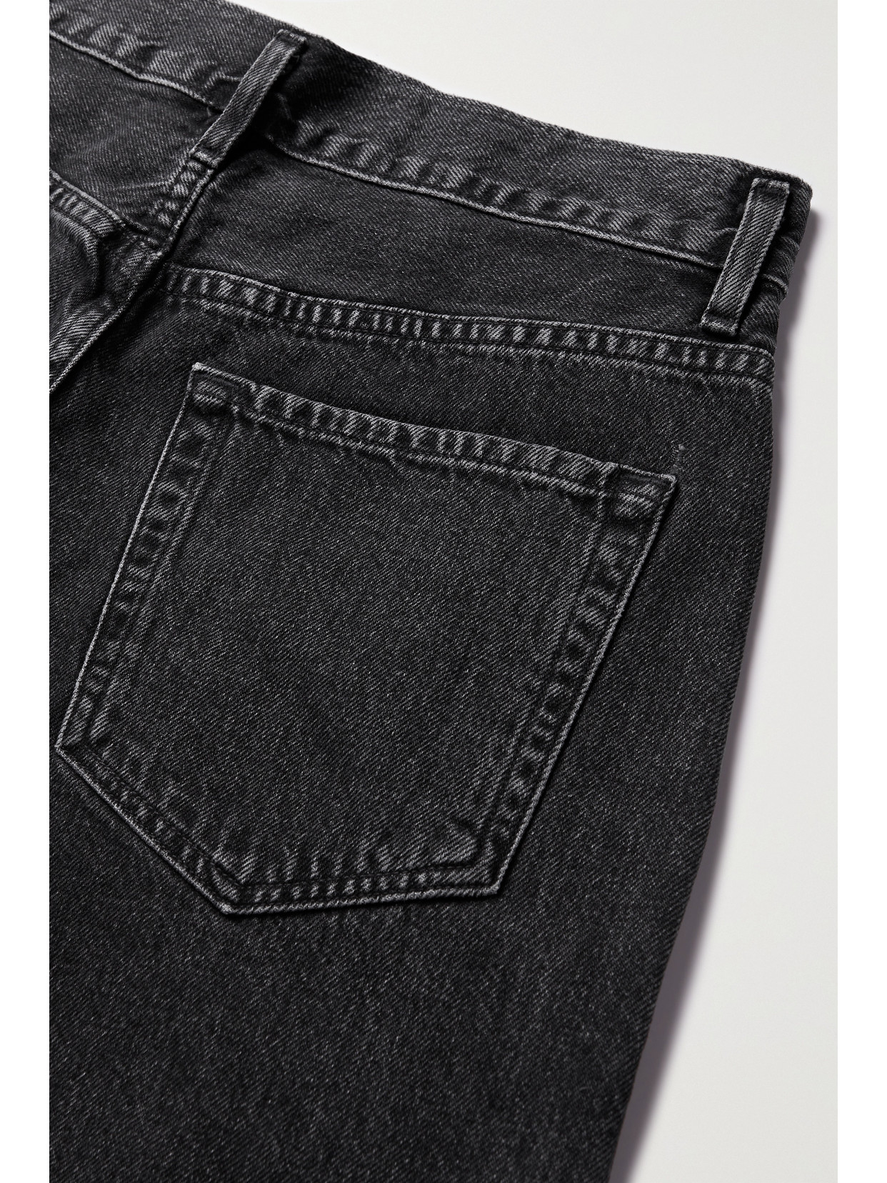 Goldsign The Edgar Pleated High-rise Wide-leg Jeans In Black