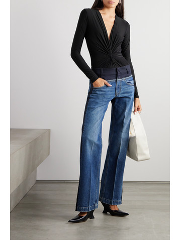 GOLDSIGN The Stanton gathered stretch-jersey bodysuit