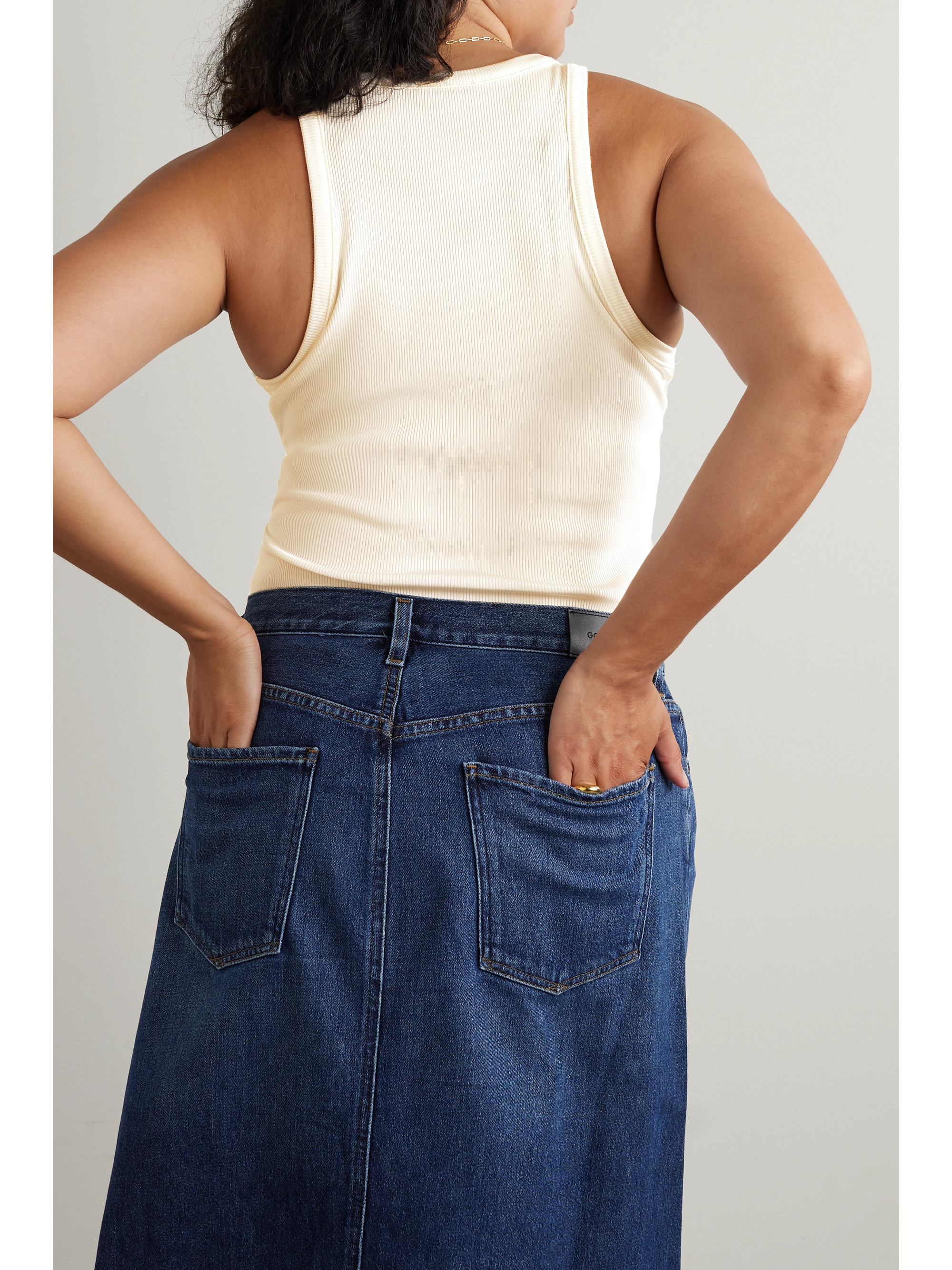 GOLDSIGN The Laurel ribbed stretch-jersey tank thumbnail