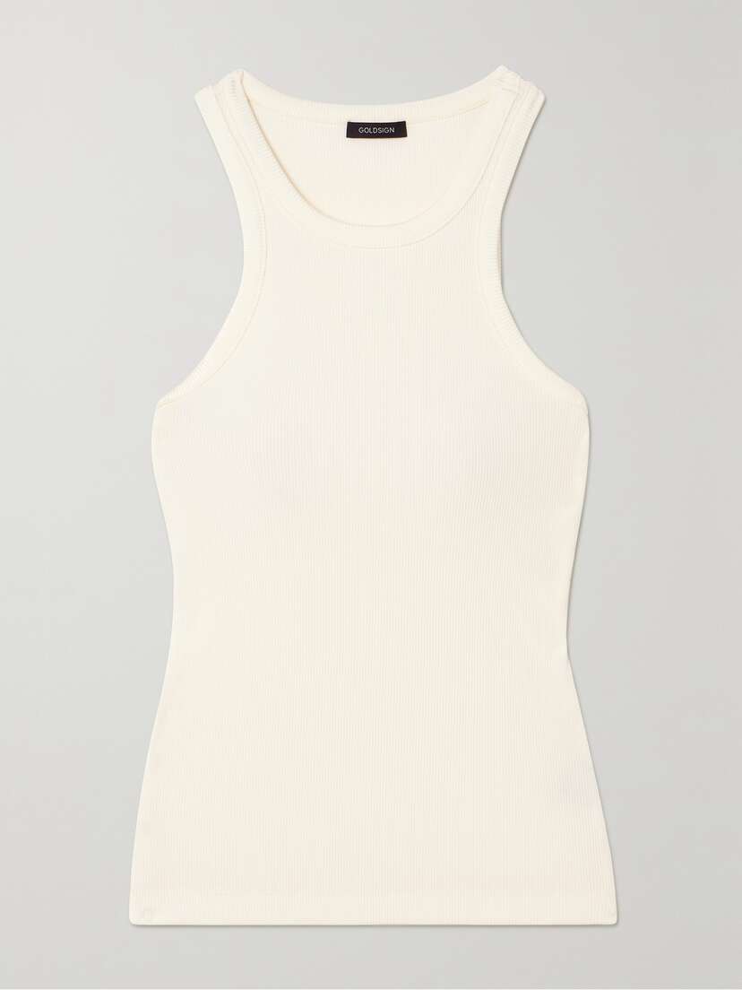 GOLDSIGN The Laurel Ribbed Stretch-jersey Tank