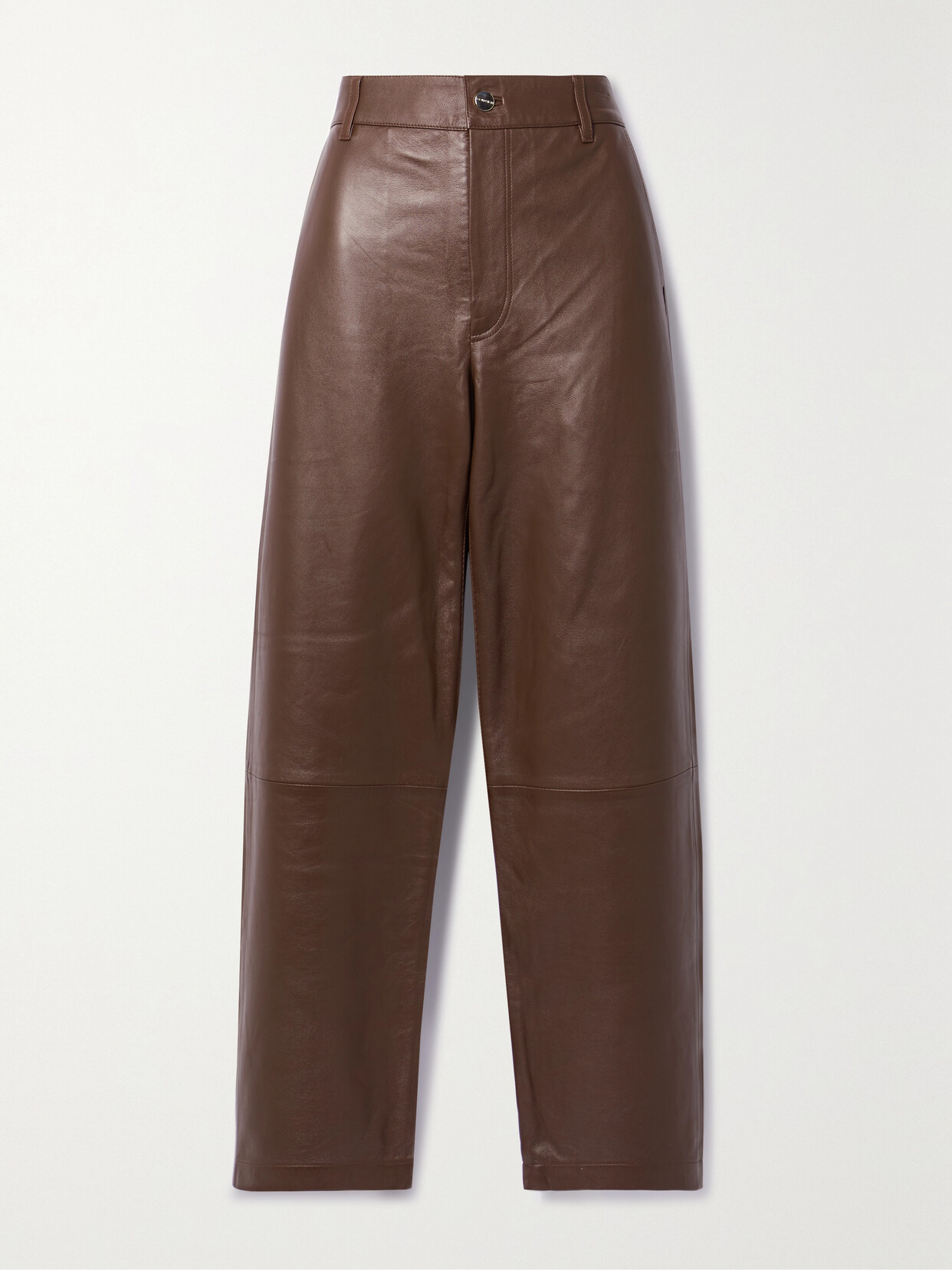 GOLDSIGN - Trey Stretch-leather Straight-leg Pants - Brown