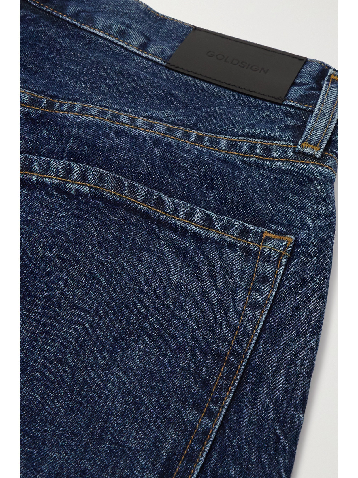 Shop Goldsign + Net Sustain The Haven Low-rise Boyfriend Jeans In Blue