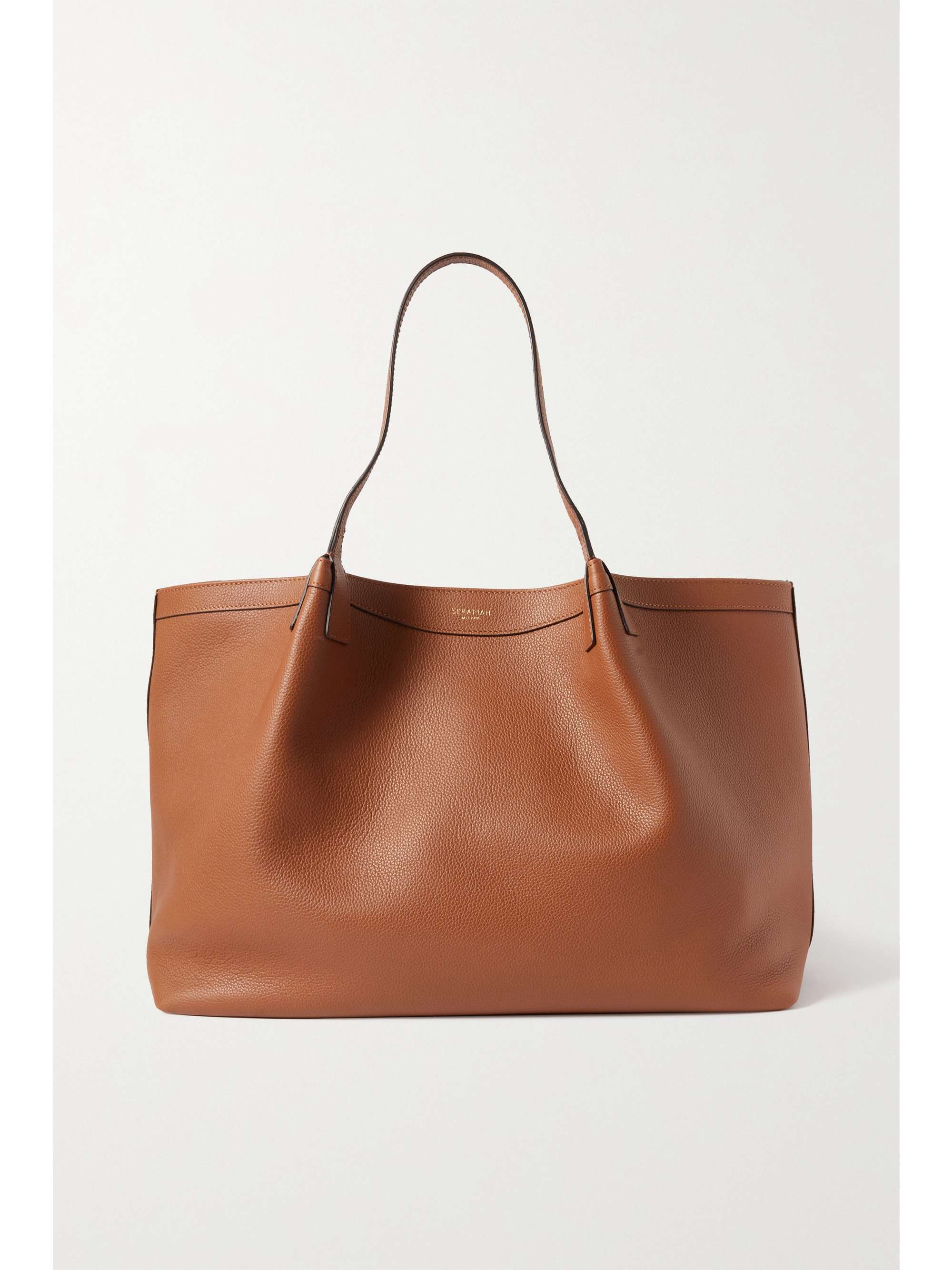 The Row Park 3 Medium Textured-leather Tote In Beige