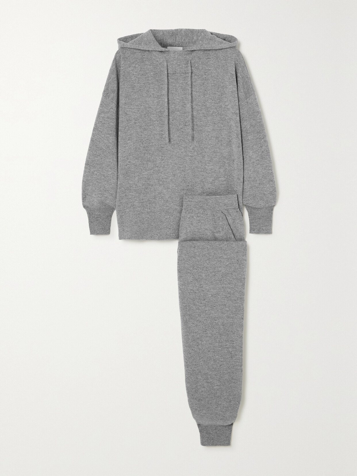 Allude Cashmere Hoodie And Track Pants Set In Gray