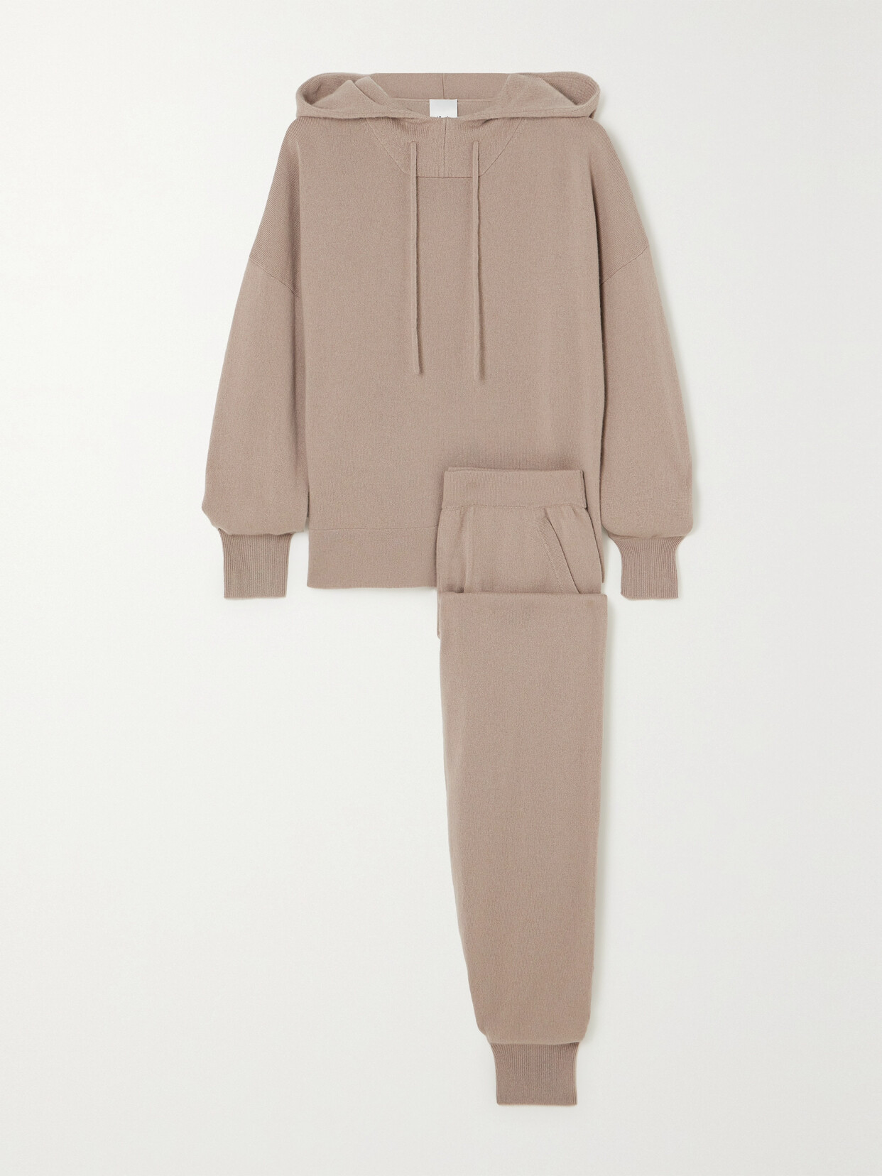 Allude Cashmere Hoodie And Track Pants Set In Neutrals