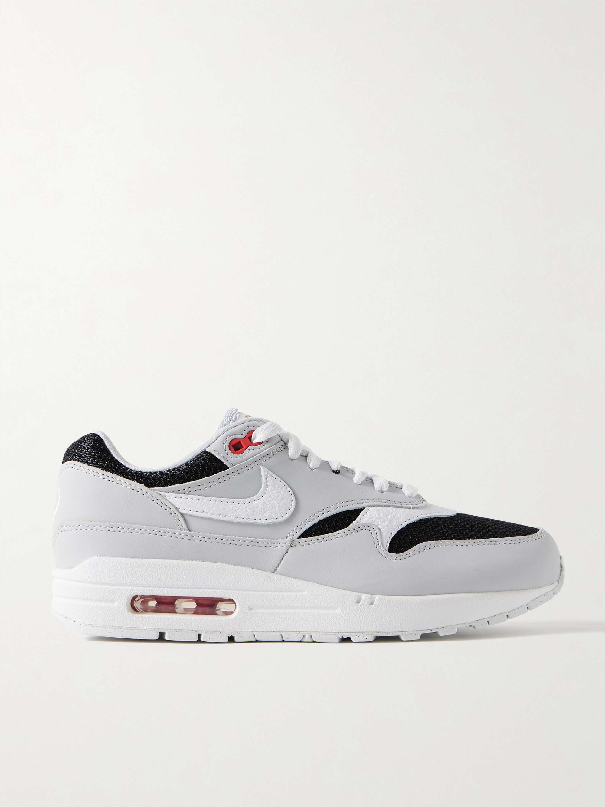 NIKE Air Max 1 suede, textured-leather and canvas sneakers | NET-A-PORTER