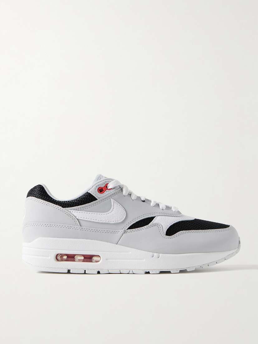 Nike Air Max 1 Suede, Textured-leather And Canvas Sneakers