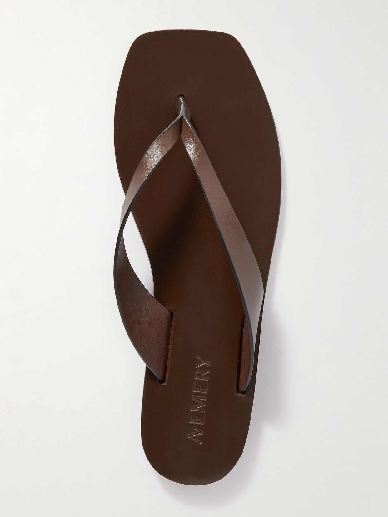 A.emery Sandali 'kinto' Con Punta Quadrata E Design A Infradito In Pelle Marroni Donna In Brown
