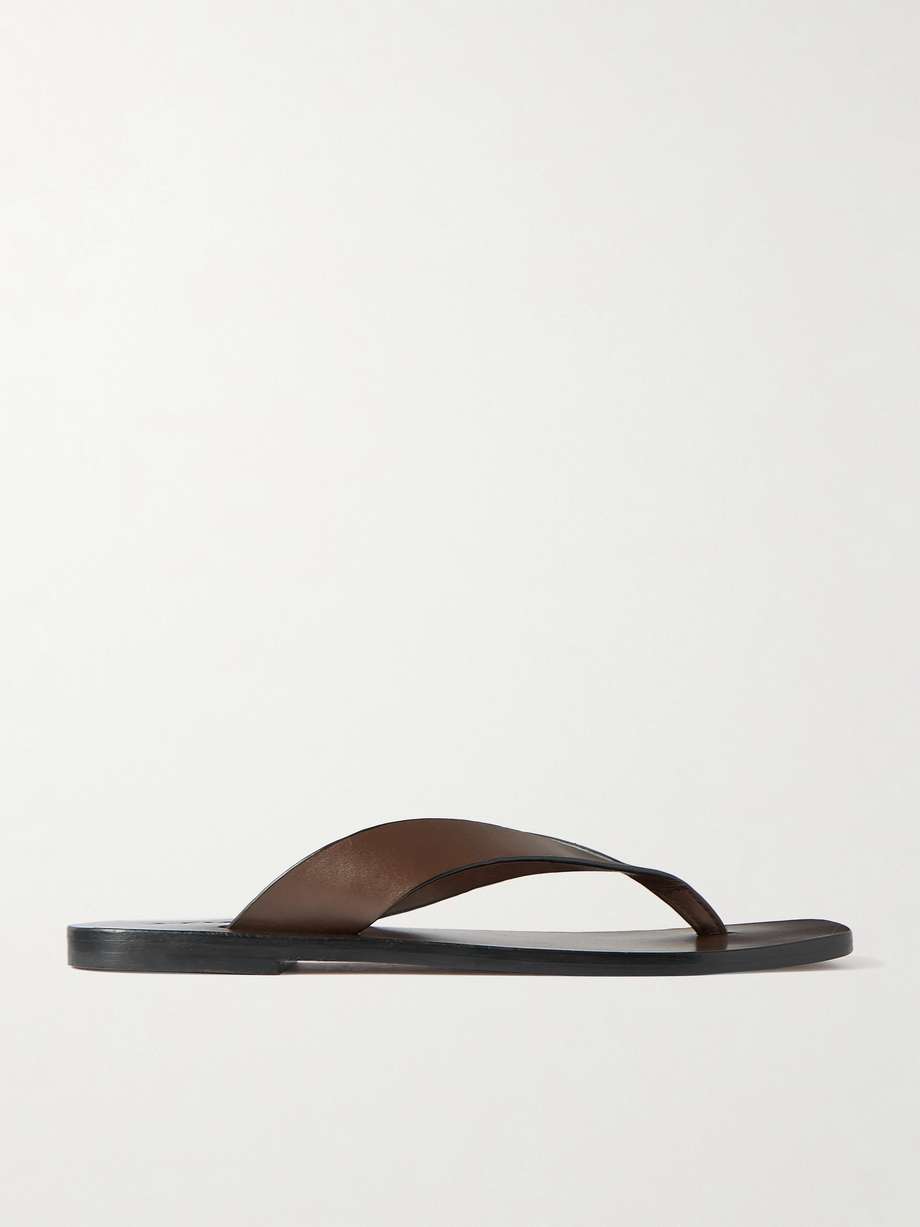 A.EMERY's minimal 'Kinto' sandals are a timeless pair you'll return to summer after summer. Expertly crafted by artisans in India from smooth leather that'll soften with each wear, they have wide thong straps and squared-off toes. Wear yours with a billowing maxi dress and raffia hat.
