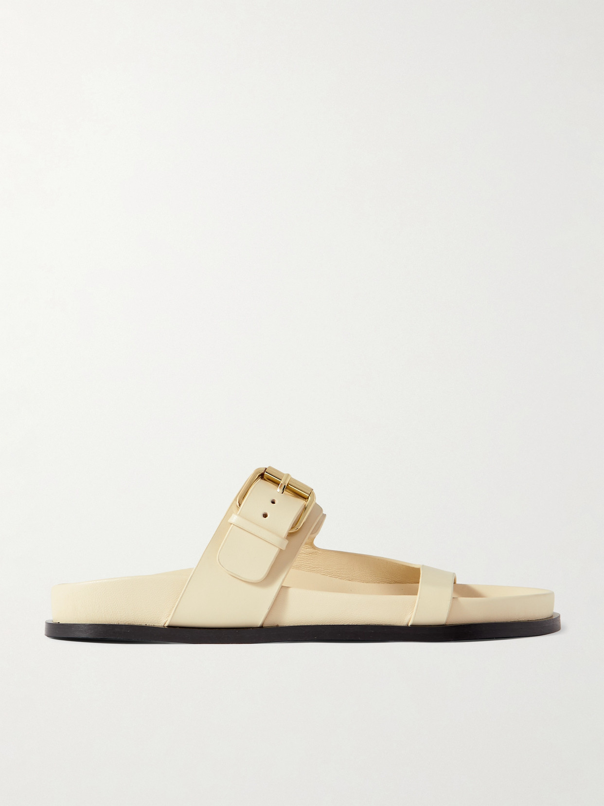 A Emery Prince Buckled Leather Sandals - White