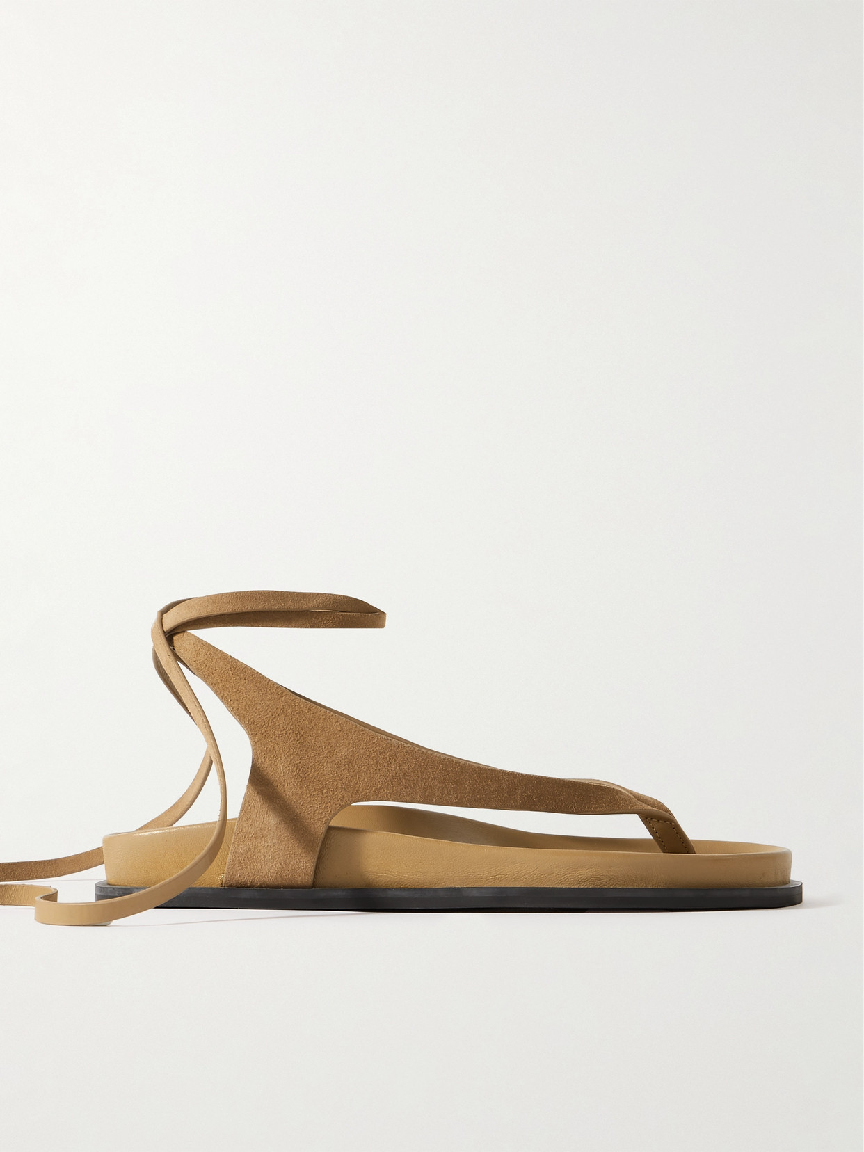 A Emery Shel Suede Sandals - Brown