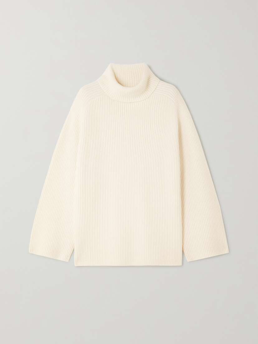 Arch4 + Net Sustain Ali Ribbed Cashmere Turtleneck Sweater