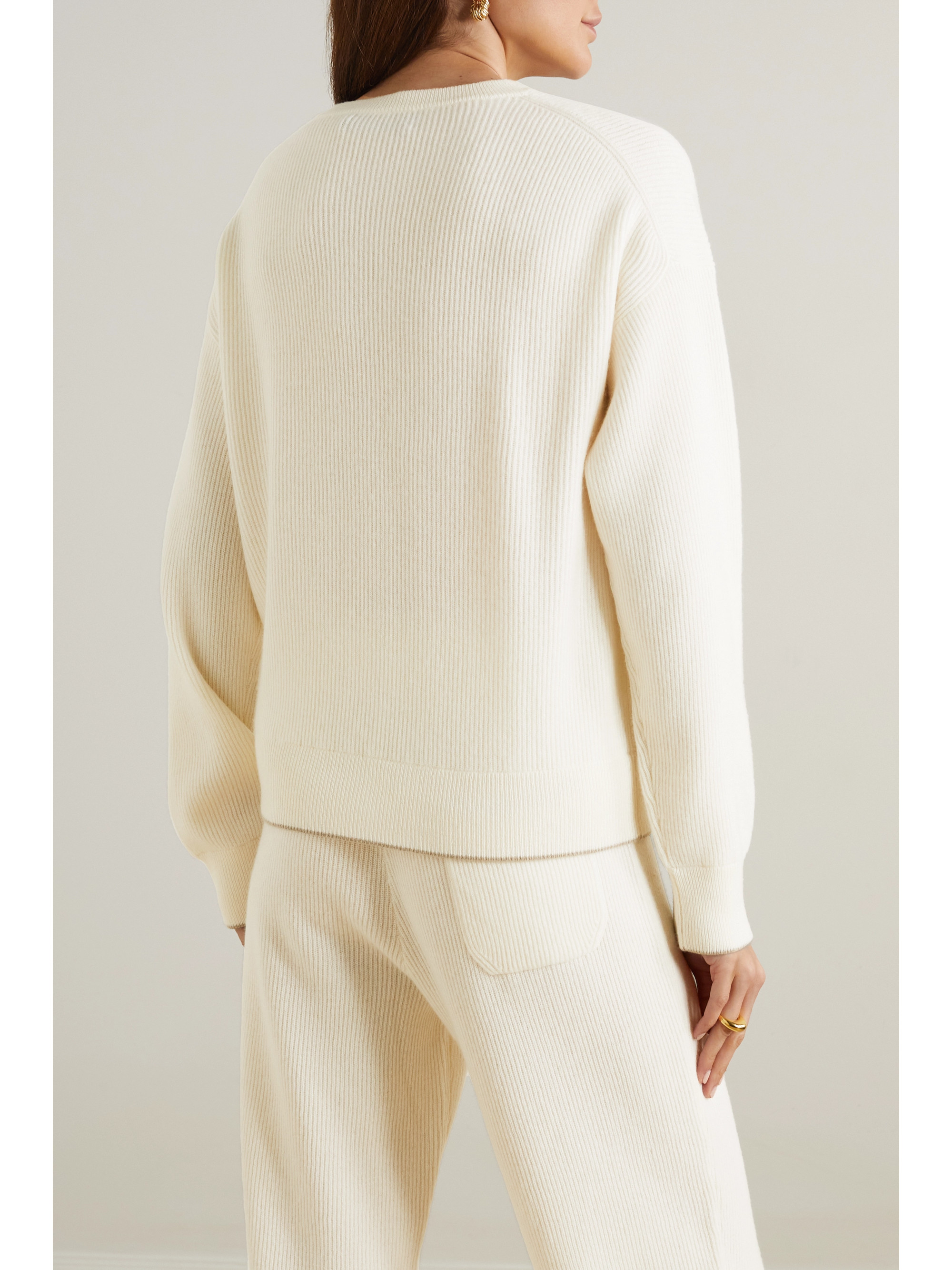 arch4 + NET SUSTAIN Cornwall ribbed cashmere sweater thumbnail