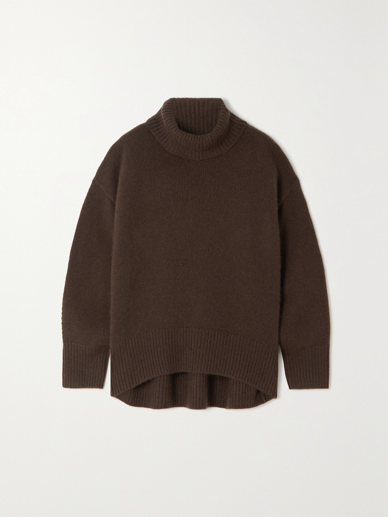 Arch4 + Net Sustain World's End Cashmere Turtleneck Sweater In Brown