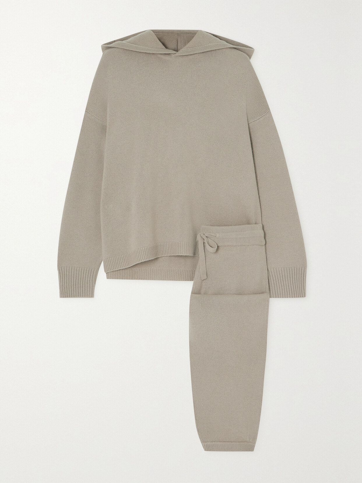 Arch4 + Net Sustain Oli & Eloise Cashmere Hoodie And Track Trousers Set In Brown